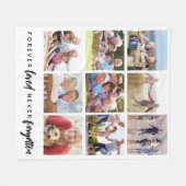 Forever Love Nie vergessen 9 Foto Memorial Fleecedecke (Vorderseite (Horizontal))