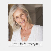 Forever Love Nie vergessen Foto Memorial Fleecedecke (Vorderseite)
