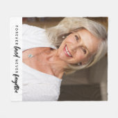 Forever Love Nie vergessen Foto Memorial Fleecedecke (Vorderseite (Horizontal))