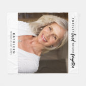 Forever Love Nie vergessen Foto Memorial Fleecedecke (Vorderseite (Horizontal))