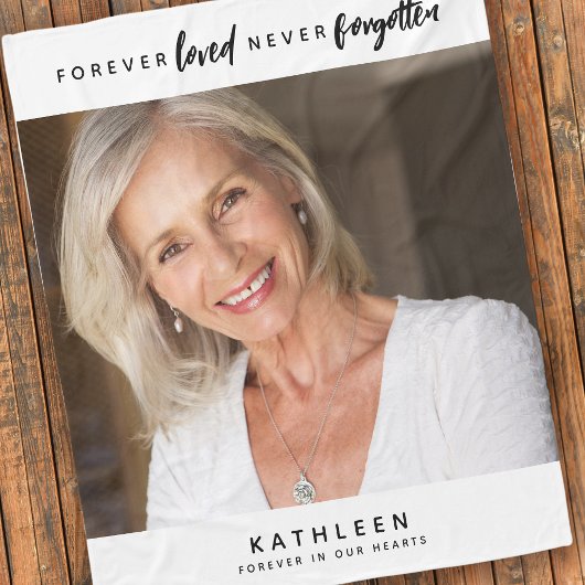 Forever Love Nie vergessen Foto Memorial Fleecedecke