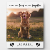 Forever Love nie vergessen Foto Pet Memorial Fotoplatte (Vorderseite)