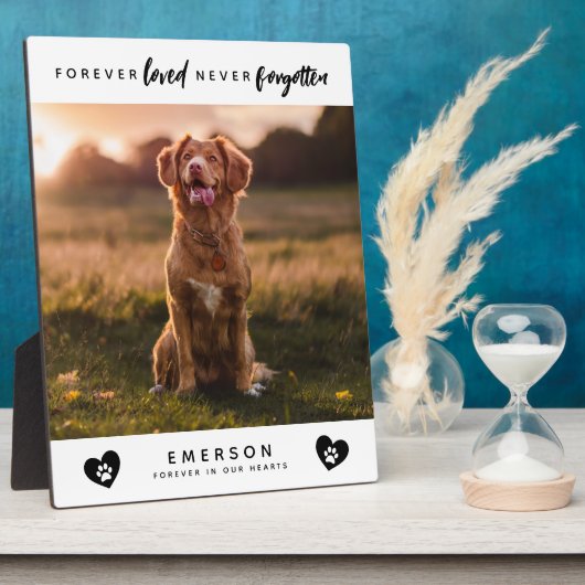 Forever Love nie vergessen Foto Pet Memorial Fotoplatte (Seite)