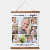 Forever Love Niemals vergessen 7 Foto Memorial Wandteppich Mit Holzrahmen (Vorderseite)