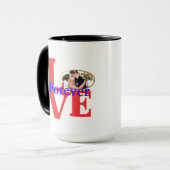 "Forever Love" Personalisierte Foto Tasse (Vorderseite Links)
