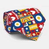Forever Love Pop Art Design Krawatte der 80er Jahr (Gerollt)
