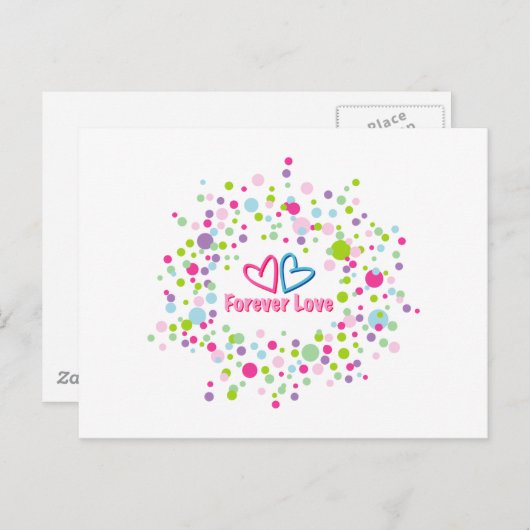 Forever Love Postkarte (Vorne/Hinten)