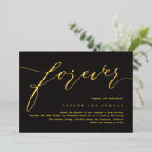 Forever Love Real Foil Hochzeit Einladung Foil Inv (Stehend vorne)