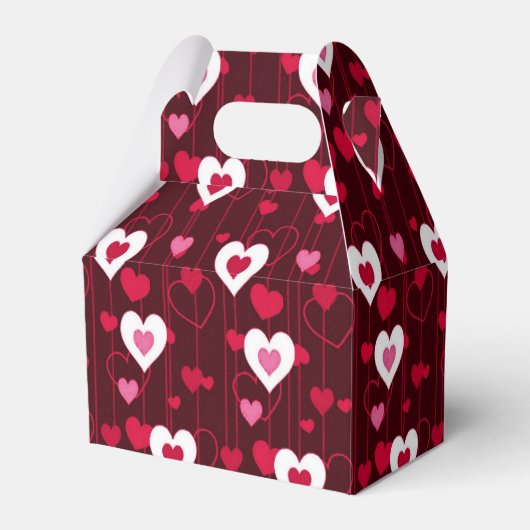 Forever Love Red Hearts Gable Geschenkschachtel (Vorderseite)