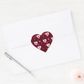 Forever Love Red Hearts Herz-Aufkleber (Umschlag)