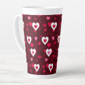 Forever Love Red Hearts Milchtasse (Linke Ecke)