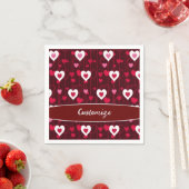 Forever Love Red Hearts Serviette (Beispiel)