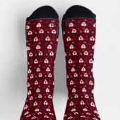 Forever Love Red Hearts Socken (Oben)