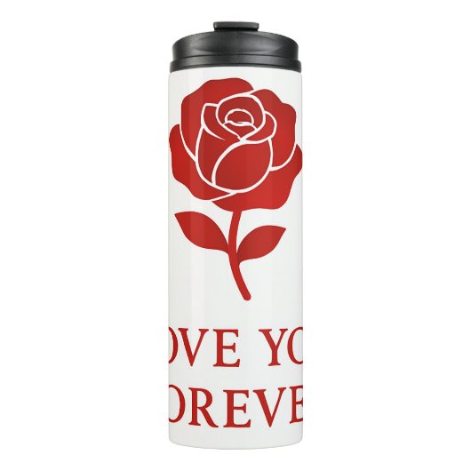 Forever Love Rose Artwork Sweet Valentine Insulate Thermosbecher (Vorderseite)
