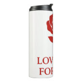 Forever Love Rose Artwork Sweet Valentine Insulate Thermosbecher (Nach links gedreht)