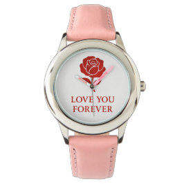 Forever Love Rose Elegant Romantic Valentine day Armbanduhr