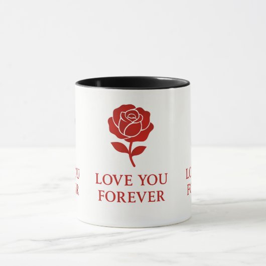 Forever Love Rose Graphic Creating Warm Valentine Tasse (Zentrum)