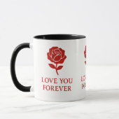 Forever Love Rose Graphic Creating Warm Valentine Tasse (Links)