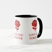 Forever Love Rose Graphic Creating Warm Valentine Tasse (VorderseiteRechts)