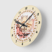 Forever Love Runde Wanduhr (Winkel)