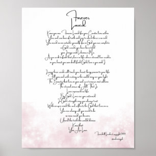 Forever Love Soft Pink Poster