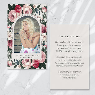 Forever Love Vintage florale Gedenkkarte