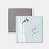 Forever Love Vögel in einem Baum Magnet (Vorderseite/Rückseite)