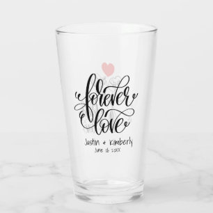 Forever Love Wedding Glass Glas