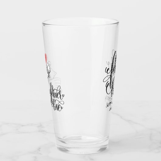 Forever Love Wedding Glass Glas (Links)