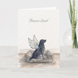 Forever Loved Angel Dog Pet Memorial Sympathy Karte