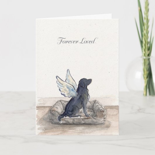 Forever Loved Angel Dog Pet Memorial Sympathy Karte (Vorderseite)