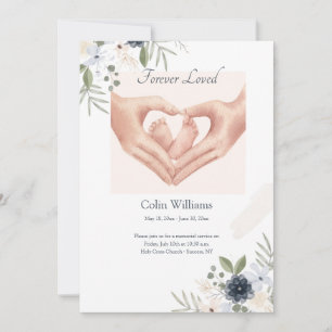 Forever Loved Baby Memorial Card Einladung