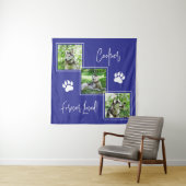 Forever Loved Blue Dog Memorial Foto Collage Wandteppich (Beispiel)