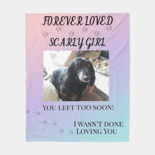 Forever Loved Gradient Memorial Fleecedecke (Vorderseite)