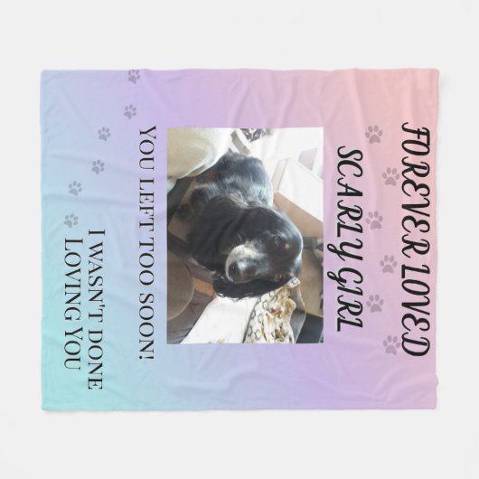 Forever Loved Gradient Memorial Fleecedecke (Vorderseite (Horizontal))