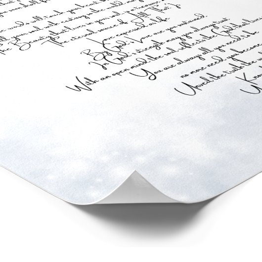 Forever Loved Gray Poster (Ecke)