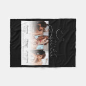 Forever Loved Memorial 3 Photo Memorial  Fleecedecke (Vorderseite (Horizontal))