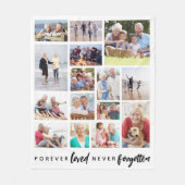 Forever Loved Nie vergessen 15 Foto Memorial Fleecedecke (Vorderseite)