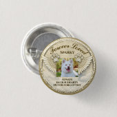 Forever Loved Paw Wings Design Button (Vorne & Hinten)