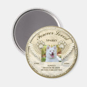 Forever Loved Paw Wings Design Magnet (Vorderseite/Rückseite)