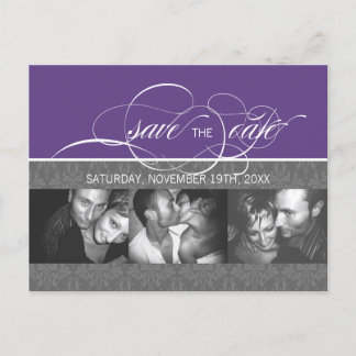 Forever Mehr SAVE THE DATE Foto Postcard:plum Ankündigungspostkarte