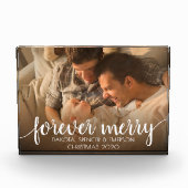 Forever Merry | Geblüht Kalligraphie Keepake Fotoblock (Vorderseite)