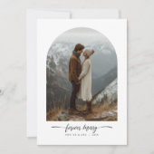 Forever Merry Newlywed Mountain Foto Weihnachten (Vorderseite)