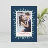 Forever Merry Newlyweds Foto Weihnachten (Stehend Vorderseite)