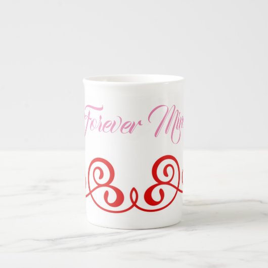 Forever Mine Rosa und Rote Tasse (Vorderseite)