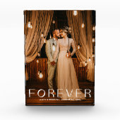 Forever Moderne romantische Hochzeit Fotoblock (Vorderseite)