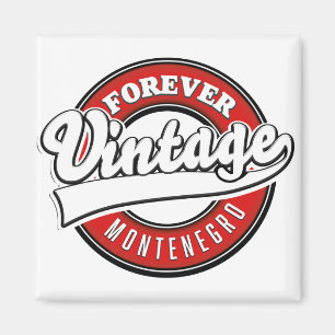 Forever Montenegro Vintage-Logo Magnet