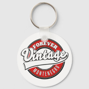 Forever Montenegro Vintage-Logo Schlüsselanhänger