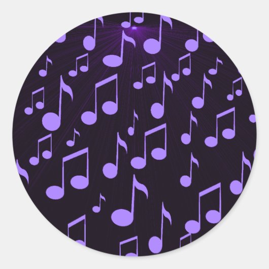 Forever music_ runder aufkleber (Vorderseite)