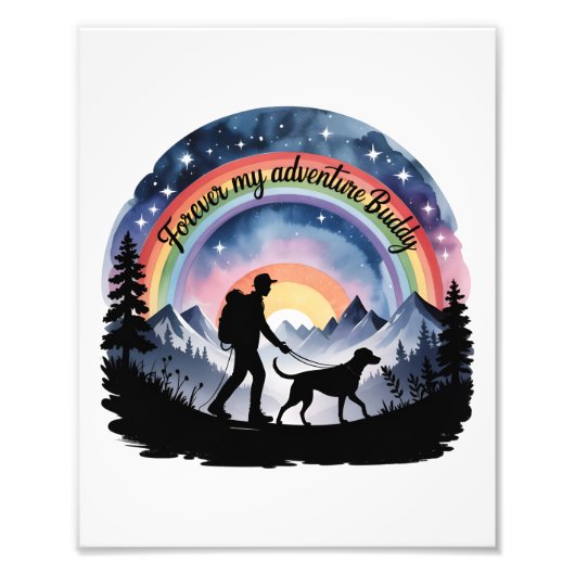 Forever My Adventure Buddy Dog Memorial Fotodruck (Vorne)